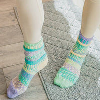 Solmate Socks CHICK-A-DEE Upcycled Cotton Poly Blend Crew Socks