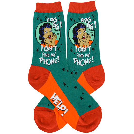 Foot Traffic 7017 LOST PHONE Women's Socks