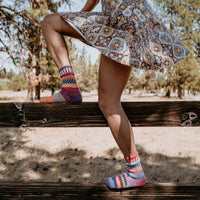 Solmate Socks SUNNY Upcycled Cotton Poly Blend Crew Socks