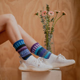 Solmate Socks RASPBERRY Upcycled Cotton Poly Blend Crew Socks