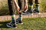 Solmate Socks LEMONGRASS Upcycled Cotton Poly Blend Crew Socks