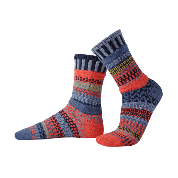 Solmate Socks MASALA Upcycled Cotton Poly Blend Crew Socks