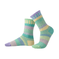 Solmate Socks CHICK-A-DEE Upcycled Cotton Poly Blend Crew Socks