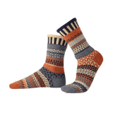 Solmate Socks NUTMEG Upcycled Cotton Poly Blend Crew Socks