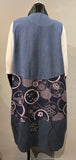 Yaza DJ17087BU Blue One Size Batik Kasur Dress/Vest