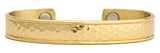 Sergio Lub 726 Hammered Brass Magnetic Bracelet