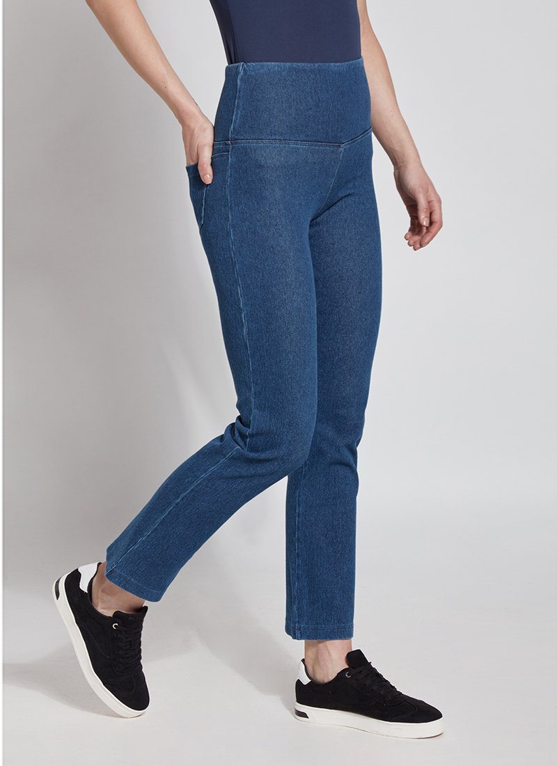 Lyssé 6176MW Lyden Mid-Wash Straight Leg Jeans