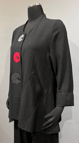 Moonlight 7962 Black Button Down Shirt/Jacket With Pockets