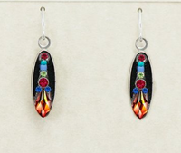 Firefly 7846MC Diva Long Oval Earrings Multicolor