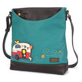 Chala 853CM7 CAMPER Turquoise Sweet Messenger Tote Bag