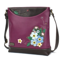 Chala 853FGN9 FORGET ME NOT Purple Sweet Messenger Tote Bag