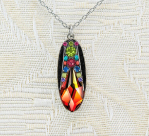 Firefly 8911MC Diva Large Pendant Necklace Multicolor