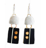 Whitney Designs E3530 Dinner Out Earrings Sterling Silver, Brass, and Polymer Clay