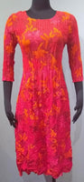 Alquema ADC544AL Autumn Leaves 3/4 Sleeve Smash Pocket Dress