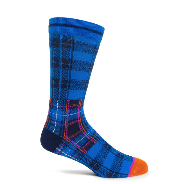 Ozone MC168-13 Men’s Socks Scottish Trews - Blue