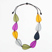 Sylca LS21N44MU Frosted Multi Colored Karen Necklace