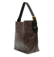 Joy Susan L8008-115 DARK OAK Hobo Bag With Black Handle