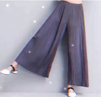Vanité Couture 83065GY Grey One-Size Perma-Pleat Pants