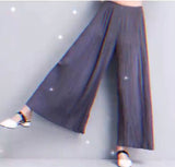 Vanité Couture 83065GY Grey One-Size Perma-Pleat Pants