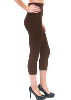 Elietian One-Size Crop Legging Chocolate
