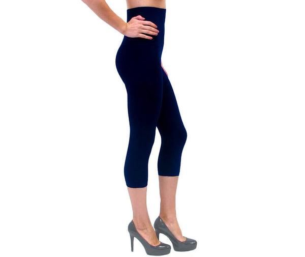 Elietian One-Size Crop Legging Navy