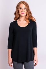 Blue Sky Black Bamboo 3/4 Sleeve Jazz Top