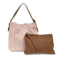 Joy Susan L8008-105 PINK LAVENDER Hobo Bag With Coffee Handle