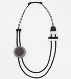 Sylca LS21N46 Black and White Shiloh Cord Necklace