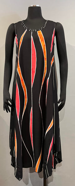 Lyng NB4052R Ar Dress Tangerine Rayon Combo
