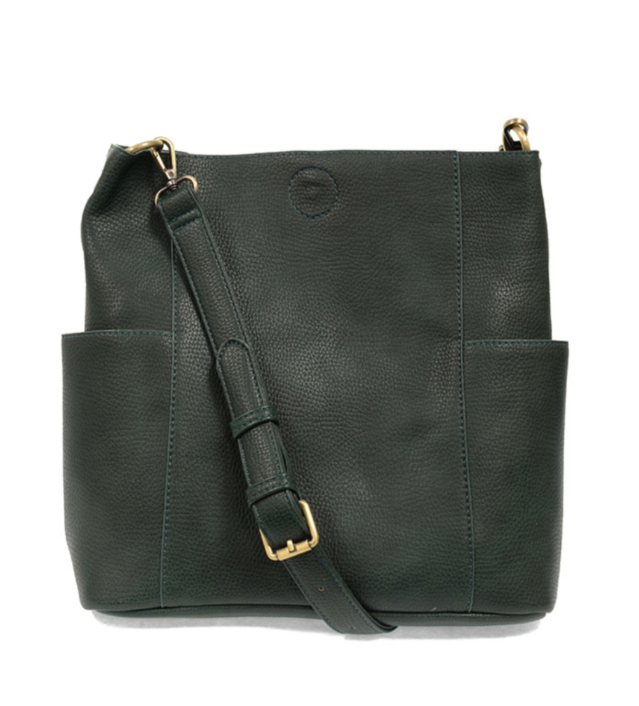 Joy Susan L8089-09 GREEN OPAL Kayleigh Side Pocket Bucket Bag