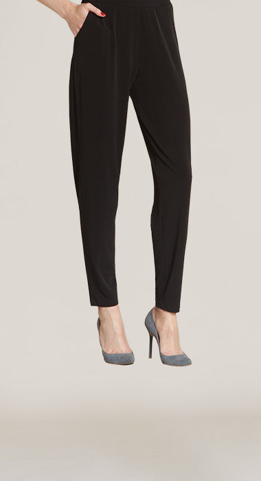 Clara Sunwoo PT20 - Black Full Length Tapered Leg Knit Pocket Pant