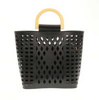 Joy Susan L8058-00 Black Madison Cut Out Tote
