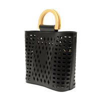 Joy Susan L8058-00 Black Madison Cut Out Tote