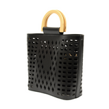 Joy Susan L8058-00 Black Madison Cut Out Tote