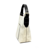 Joy Susan L8008-10 STONE Hobo Bag With Black Handle