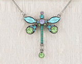 Firefly 8946AQ Petite Dragonfly Pendant Necklace Aquamarine