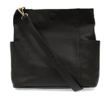 Joy Susan L8089-00 Black Kayleigh Side Pocket Bucket Bag