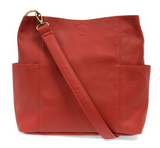 Joy Susan L8089-05 Red Kayleigh Side Pocket Bucket Bag