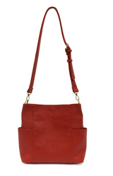 Joy Susan L8089-05 Red Kayleigh Side Pocket Bucket Bag