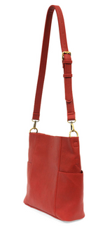 Joy Susan L8089-05 Red Kayleigh Side Pocket Bucket Bag