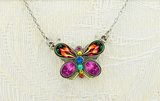 Firefly 8838MC Butterfly Fancy Necklace Multicolor