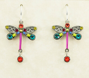 Firefly 7810MC Dragonfly Earrings Multicolor