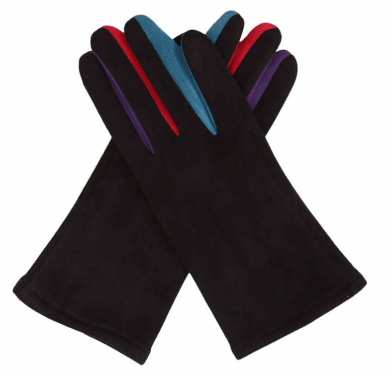 RainCaper GMULTI1 Texting Gloves Multi Black/Brights