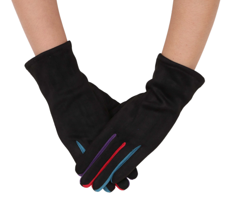 RainCaper GMULTI1 Texting Gloves Multi Black/Brights