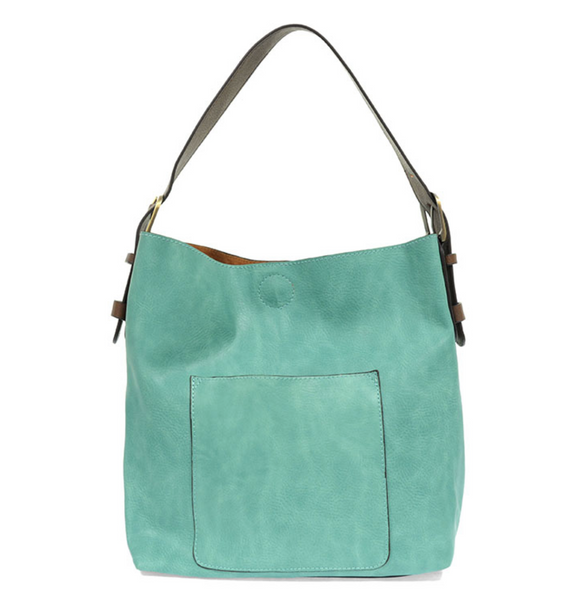 Joy Susan L8008-101 Hobo Bag True Turquoise With Coffee Handle