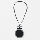 Sylca Black and Grey Harley Pendant Necklace