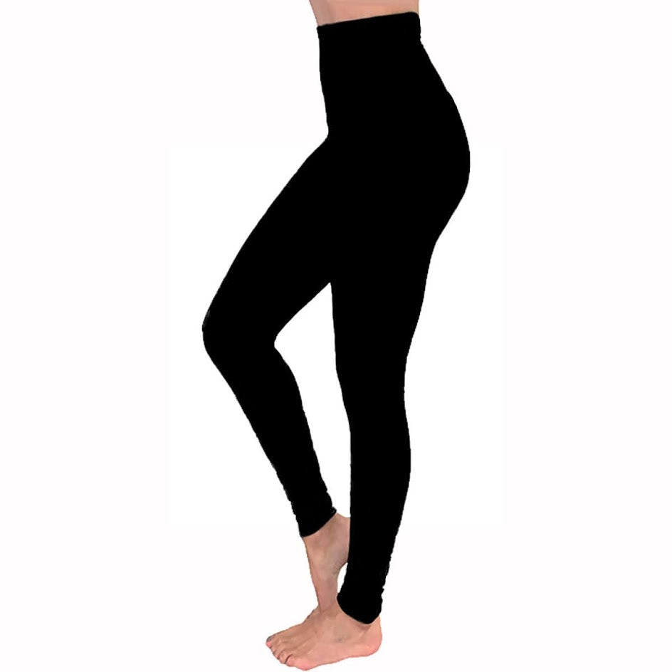 Elietian ET2001BK BLACK Full Length Regular Fit One Size Leggings