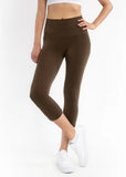 Elietian ET2004OLV OLIVE High Waist One Size Crop Legging